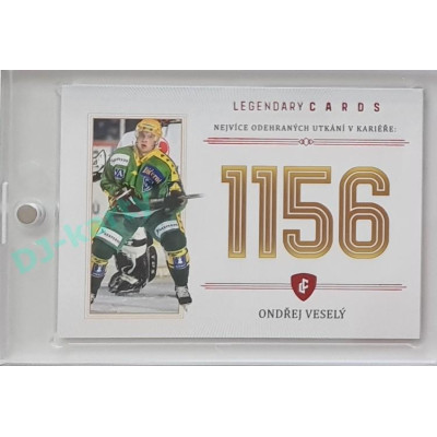 2023 Legendary Cards REKORDY ČESKÉ EXTRALIGY #ZC-U06 Ondřej Veselý Základní Část Red 08/10
