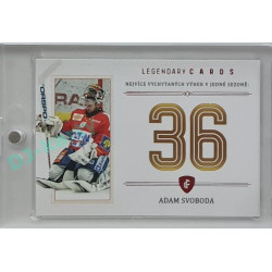2023 Legendary Cards REKORDY ČESKÉ EXTRALIGY #ZC-WS1 Adam Svoboda Základní Část Red 08/10