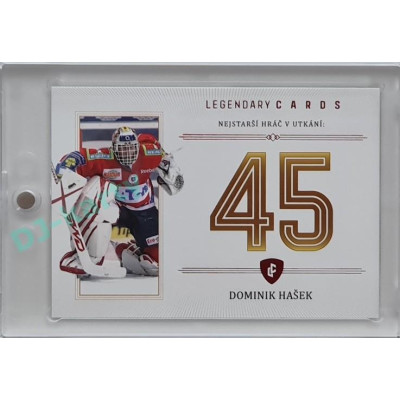 2023 Legendary Cards REKORDY ČESKÉ EXTRALIGY #ZC-03 Dominik Hašek Základní Část Red 08/10