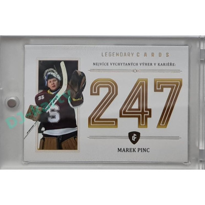 2023 Legendary Cards REKORDY ČESKÉ EXTRALIGY #ZC-WC3 Marek Pinc Základní Část Gold 12/20