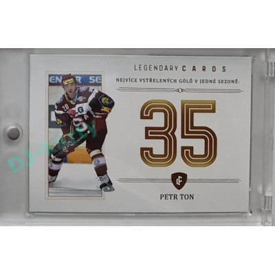 2023 Legendary Cards REKORDY ČESKÉ EXTRALIGY #ZC-GS5 Petr Ton Základní část Gold 06/20