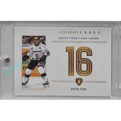 2023 Legendary Cards REKORDY ČESKÉ EXTRALIGY #ZC-PR7 Petr Ton Základní část Gold 12/20