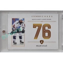 2023 Legendary Cards REKORDY ČESKÉ EXTRALIGY #ZC-PS3 Milan Gulaš Základní Část Gold 12/20