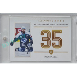2023 Legendary Cards REKORDY ČESKÉ EXTRALIGY #ZC-GS6 Milan Gulaš Základní Část Gold 12/20