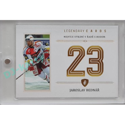 2023 Legendary Cards REKORDY ČESKÉ EXTRALIGY #ZC-PR2 Jaroslav Bednář Základní Část Gold 12/20