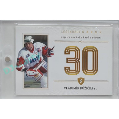 2023 Legendary Cards REKORDY ČESKÉ EXTRALIGY #ZC-PR1 Vladimír Růžička st. Základní Část Gold 12/20