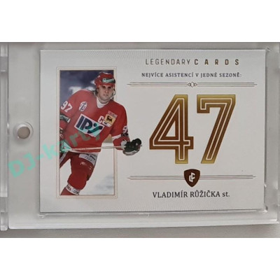 2023 Legendary Cards REKORDY ČESKÉ EXTRALIGY #ZC-AS4 Vladimír Růžička st. Základní Část Gold 12/20