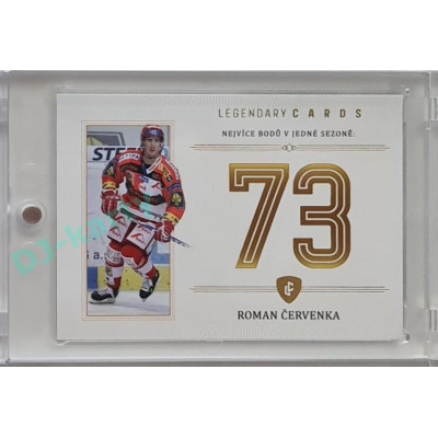 2023 Legendary Cards REKORDY ČESKÉ EXTRALIGY #ZC-PS5 Roman Červenka Základní Část Gold 12/20