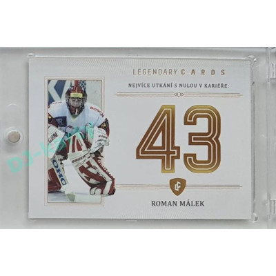 2023 Legendary Cards REKORDY ČESKÉ EXTRALIGY #ZC-WS02 Roman Málek Základní Část Gold 06/20
