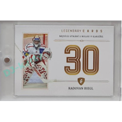 2023 Legendary Cards REKORDY ČESKÉ EXTRALIGY #ZC-MS10 Radovan Biegl Základní Část Gold 12/20