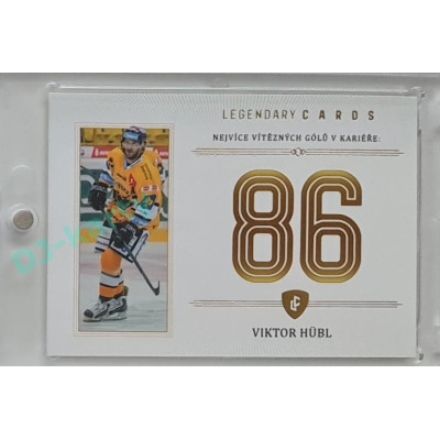 2023 Legendary Cards REKORDY ČESKÉ EXTRALIGY #ZC-WG1 Viktor Hübl Základní Část Gold 12/20