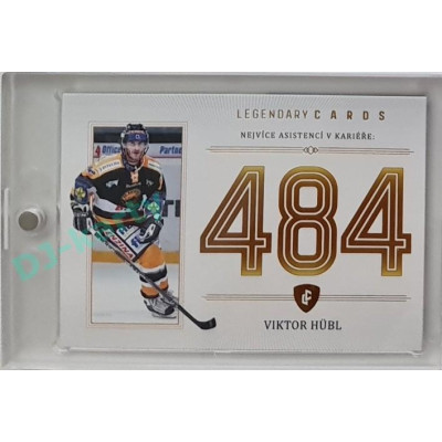 2023 Legendary Cards REKORDY ČESKÉ EXTRALIGY #ZC-AC3 Viktor Hübl Základní Část Gold 12/20