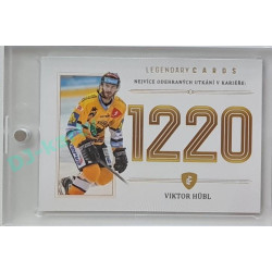 2023 Legendary Cards REKORDY ČESKÉ EXTRALIGY #ZC-U02 Viktor Hübl Základní Část Gold 12/20
