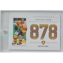 2023 Legendary Cards REKORDY ČESKÉ EXTRALIGY #ZC-PC2 Viktor Hübl Základní Část Gold 12/20
