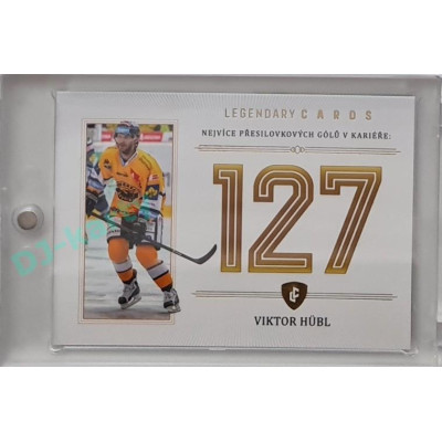2023 Legendary Cards REKORDY ČESKÉ EXTRALIGY #ZC-PG1 Viktor Hübl Základní Část Gold 12/20