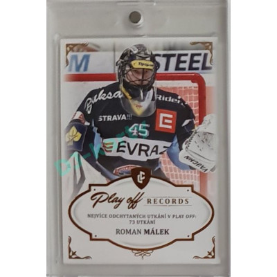 2023 Legendary Cards REKORDY ČESKÉ EXTRALIGY #PG-04 Roman Málek Play Off Gold 11/20