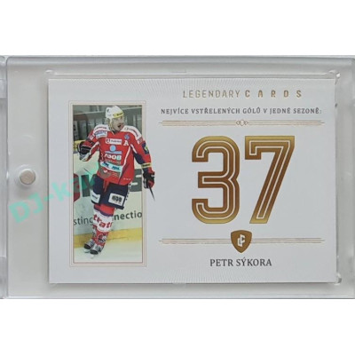 2023 Legendary Cards REKORDY ČESKÉ EXTRALIGY #ZC-GS4 Petr Sýkora Základní Část Gold Gold 12/20