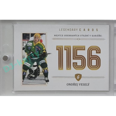 2023 Legendary Cards REKORDY ČESKÉ EXTRALIGY #ZC-U06 Ondřej Veselý Základní Část Gold Gold 12/20