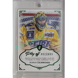 2023 Legendary Cards REKORDY ČESKÉ EXTRALIGY #PW-01 Roman Čechmánek Play Off Emerald 4/5