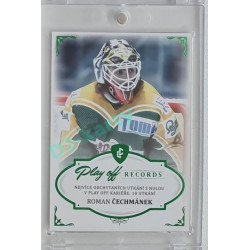 2023 Legendary Cards REKORDY ČESKÉ EXTRALIGY #PS-03 Roman Čechmánek Play Off Emerald 4/5