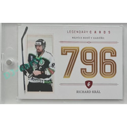 2023 Legendary Cards REKORDY ČESKÉ EXTRALIGY #ZC-PC4 Richard Král Základní Část Red 08/10