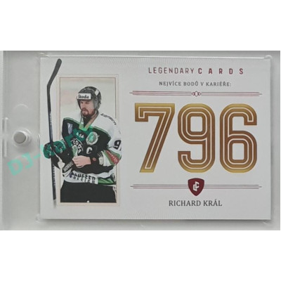 2023 Legendary Cards REKORDY ČESKÉ EXTRALIGY #ZC-PC4 Richard Král Základní Část Red 08/10