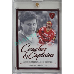 2023 Legendary Cards REKORDY ČESKÉ EXTRALIGY #CC-10 Vladimír Růžička / Josef Beránek Coaches & Captains Red 04/10