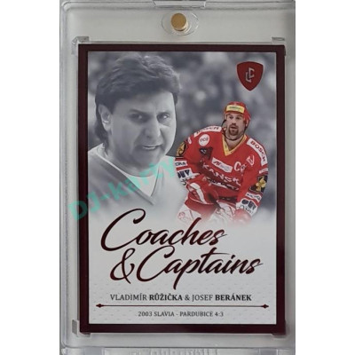 2023 Legendary Cards REKORDY ČESKÉ EXTRALIGY #CC-10 Vladimír Růžička / Josef Beránek Coaches & Captains Red 04/10