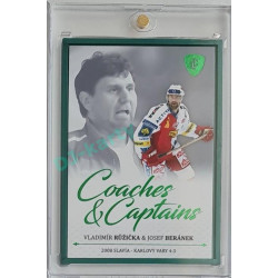 2023 Legendary Cards REKORDY ČESKÉ EXTRALIGY #CC-15 Vladimír Růžička / Josef Beránek Coaches & Captains Emerald 2/5