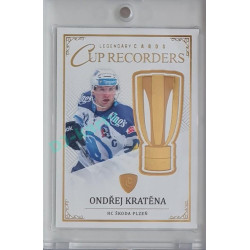 2023 Legendary Cards REKORDY ČESKÉ EXTRALIGY #CR-01 Ondřej Kratěna Cup Recorders Gold 08/20