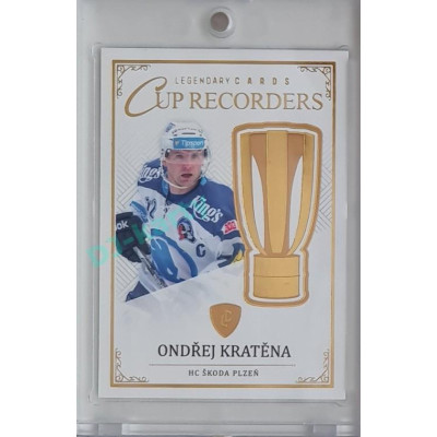2023 Legendary Cards REKORDY ČESKÉ EXTRALIGY #CR-01 Ondřej Kratěna Cup Recorders Gold 08/20