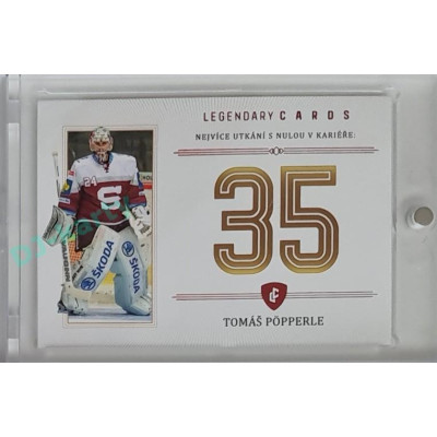 2023 Legendary Cards REKORDY ČESKÉ EXTRALIGY #ZC-MS04 Tomáš Pöpperle Základní Část Red 06/10
