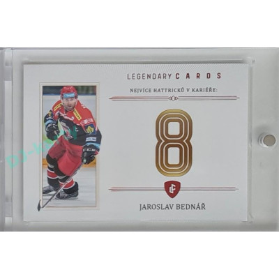 2023 Legendary Cards REKORDY ČESKÉ EXTRALIGY #ZC-MH2 Jaroslav Bednář Základní Část Red 06/10