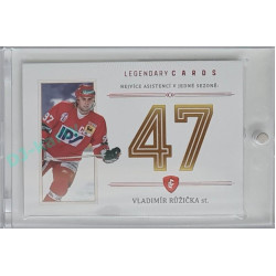2023 Legendary Cards REKORDY ČESKÉ EXTRALIGY #ZC-AS4 Vladimír Růžička st. Základní Část Red 06/10