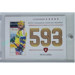 2023 Legendary Cards REKORDY ČESKÉ EXTRALIGY #ZC-P01 Petr Leška Základní Část Red 06/10
