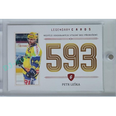 2023 Legendary Cards REKORDY ČESKÉ EXTRALIGY #ZC-P01 Petr Leška Základní Část Red 06/10