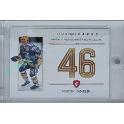 2023 Legendary Cards REKORDY ČESKÉ EXTRALIGY #ZC-DP1 Martin Hamrlík Základní Část Red 06/10