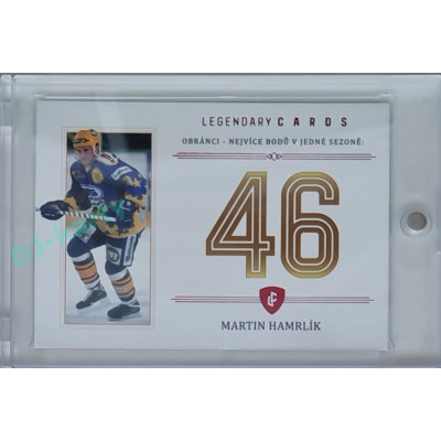 2023 Legendary Cards REKORDY ČESKÉ EXTRALIGY #ZC-DP1 Martin Hamrlík Základní Část Red 06/10