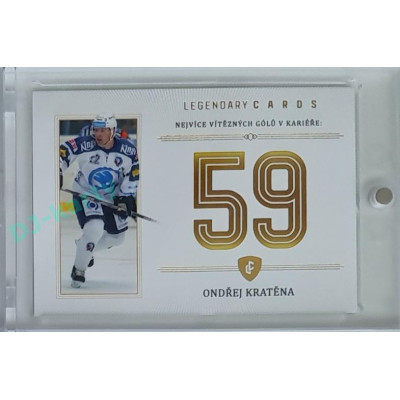 2023 Legendary Cards REKORDY ČESKÉ EXTRALIGY #ZC-WC4 Ondřej Kratěna Základní Část Gold 12/20
