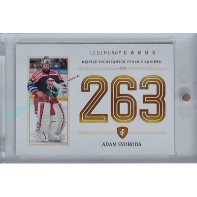 2023 Legendary Cards REKORDY ČESKÉ EXTRALIGY #ZC-WC1 Adam Svoboda Základní Část Gold 11/20