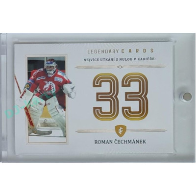 2023 Legendary Cards REKORDY ČESKÉ EXTRALIGY #ZC-MS06 Roman Čechmánek Základní Část Gold 12/20