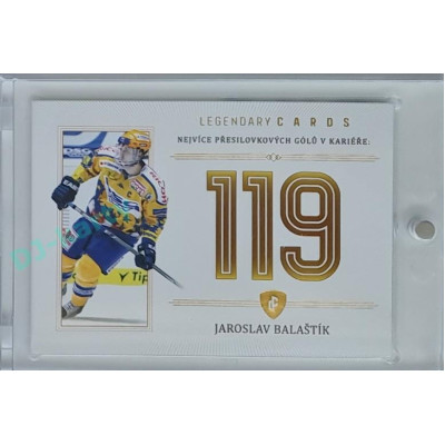 2023 Legendary Cards REKORDY ČESKÉ EXTRALIGY #ZC-PG2 Jaroslav Balaštík Základní Část Gold 07/20