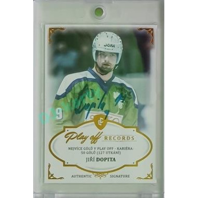 2023 Legendary Cards REKORDY UPDATE #PGC-05 Jiří Dopita Play Off Authentic Signature 07/13