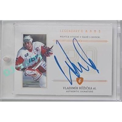 2023 Legendary Cards REKORDY UPDATE #ZC-PR1 Vladimír Růžička st. Základní Část Authentic Signature 10/13