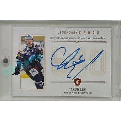 2023 Legendary Cards REKORDY UPDATE #ZC-P02 Jakub Lev Základní Část Authentic Signature 09/13