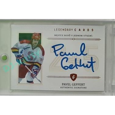 2023 Legendary Cards REKORDY UPDATE #ZC-GP3 Pavel Geffert Základní Část Authentic Signature 10/13