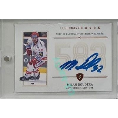2023 Legendary Cards REKORDY UPDATE #ZC-MB3 Milan Doudera Základní Část Authentic Signature 11/13
