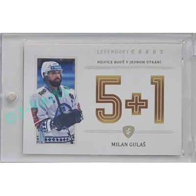 2023 Legendary Cards REKORDY UPDATE #ZC-GP4 Milan Gulaš Základní Část Platinum 1/3