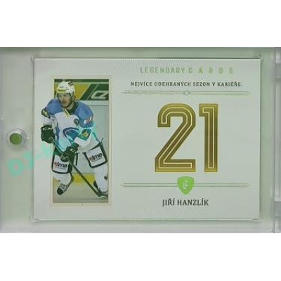 2023 Legendary Cards REKORDY UPDATE #ZC-S09 Jiří Hanzlík Základní Část Platinum 3/3