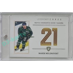 2023 Legendary Cards REKORDY UPDATE #ZC-S10 Marek Melenovský Základní Část Platinum 3/3